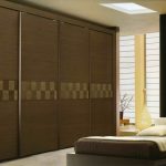 Warm Look Wooden Sliding Closet Doors
