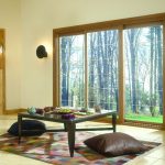 Wooden Sliding Patio Door in Modern Home