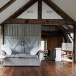 Classic Look Barn Door as a Decorative Room Divider