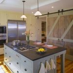 Old Style Barn Door as a Kitchen Divider