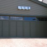 Dark Steel Carriage Garage Door with Windows
