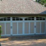 Steel Carriage Garage Door (18'x7') with Arched windows